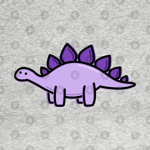 Purple Dino by happyfruitsart